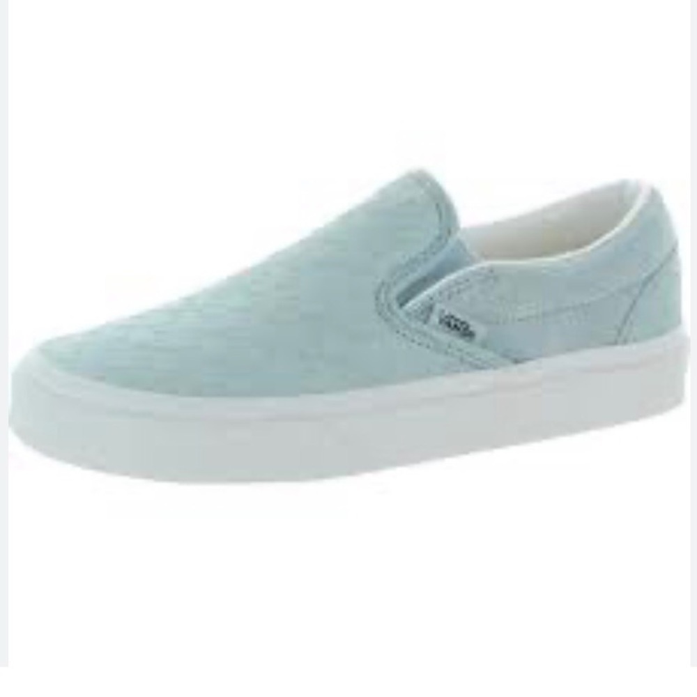 VANS Classic Slip On Casual Canvas Suede Pure Blue Shoes Women’s Size 9.0